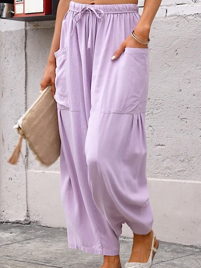 Loose Wide Leg Pants with Deep Pockets