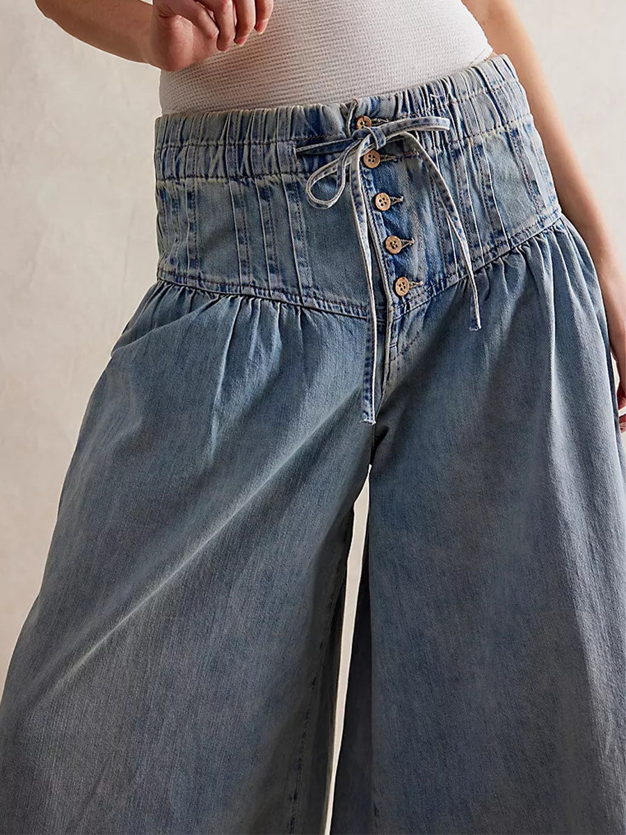国内で当店のみ MADWITCH - LOOSE FIT WIDE LEG DENIM PANTS Loose Fit Wide-Leg Jeans – Madepants