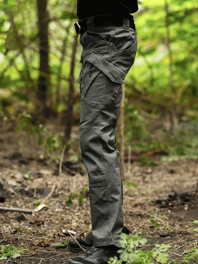 Pantalon tactique d'extérieur à jambes droites et à poches multiples