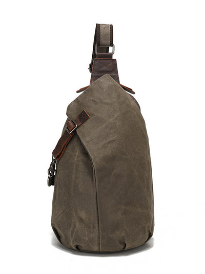 Sac de poitrine en toile cirée pour homme