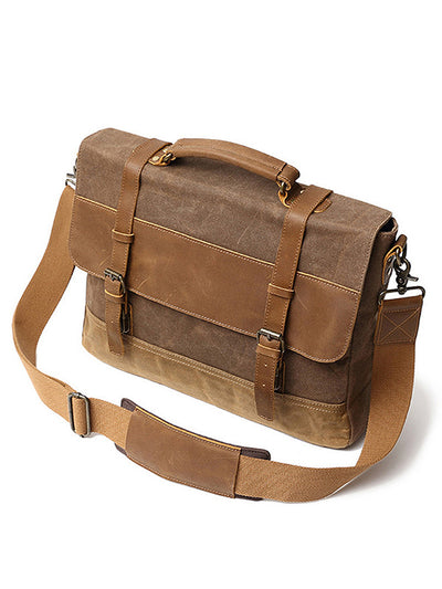 Canvas Shoulder Crossbody Bag Briefcase Laptop Bag