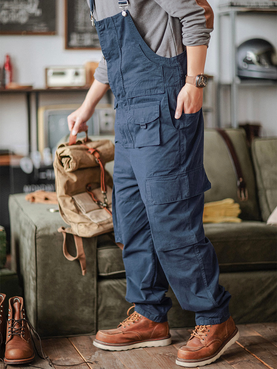 Sloppy Overalls Big Pockets Workwear with Zipper Fly – Madepants