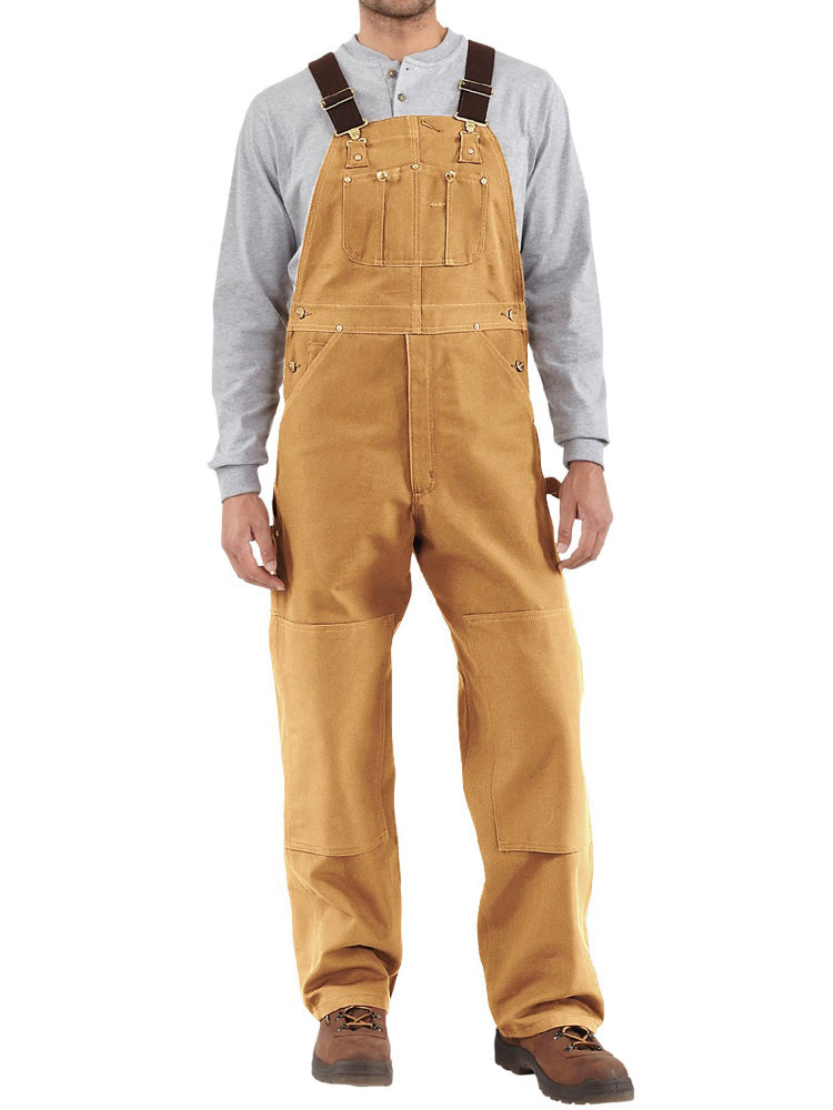 Men's Duck Bib Overalls Canvas Workwear Dungarees