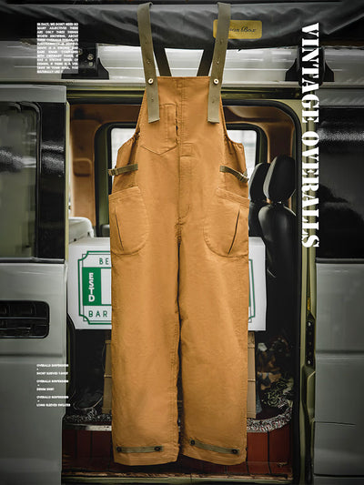 Men's Loose Stretch Overalls with Unique Pocket