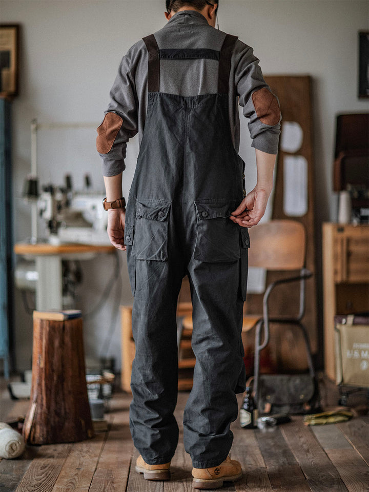 Madepants Carver Canvas Overalls Men's Flap Pockets Button Front
