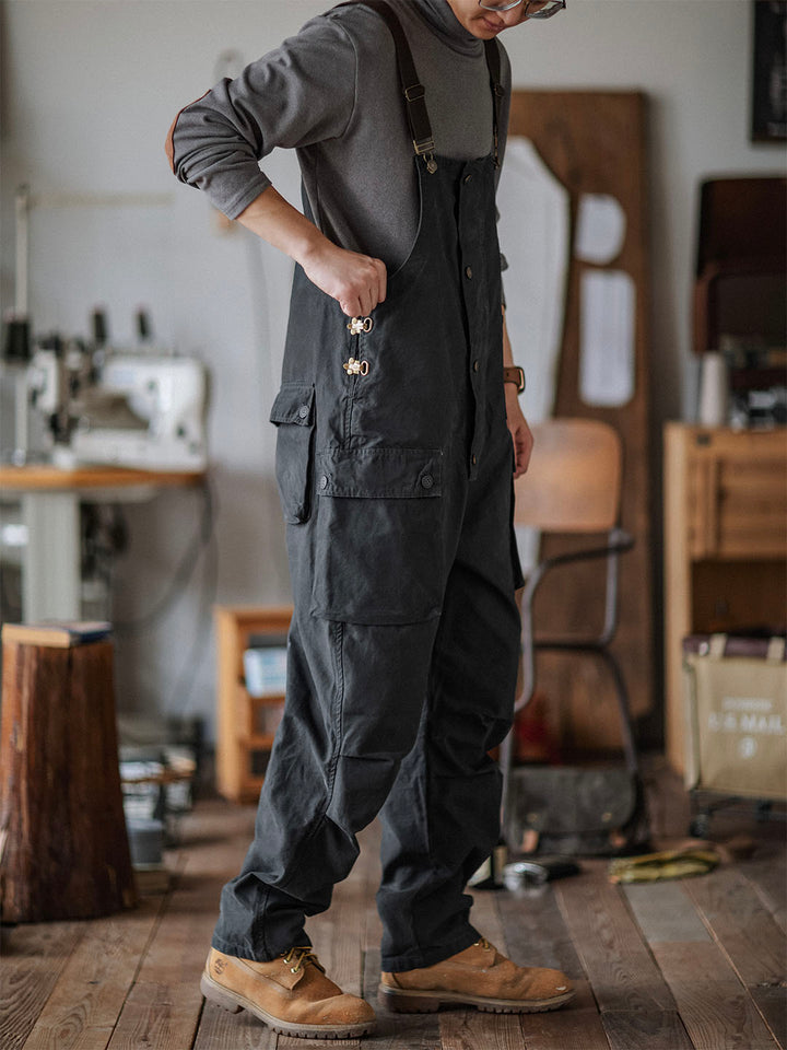Madepants Carver Canvas Overalls Men's Flap Pockets Button Front Madepants Carver Canvas Overalls Men's Flap Pockets Button Front