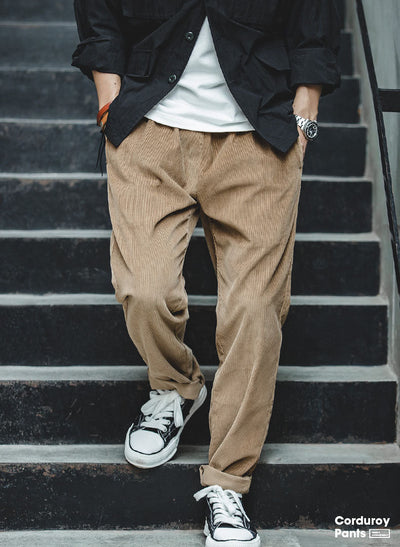 Men's Corduroy Wide Leg Trousers