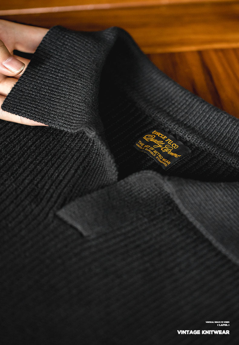 Pull en tricot à col polo pour homme