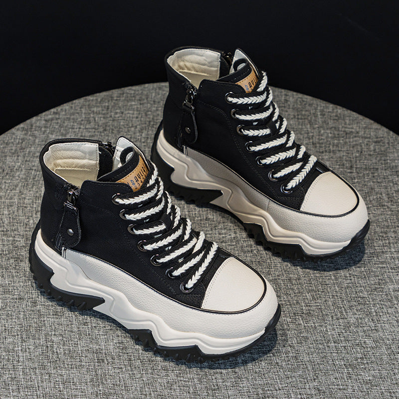 Women’s Trendy High-Top Platform Sneakers with 7cm Chunky Height