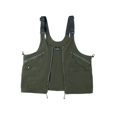 Madden Tooling Multi-Pocket Sleeveless Vest Satchel Bag Dual-purpose Jacket