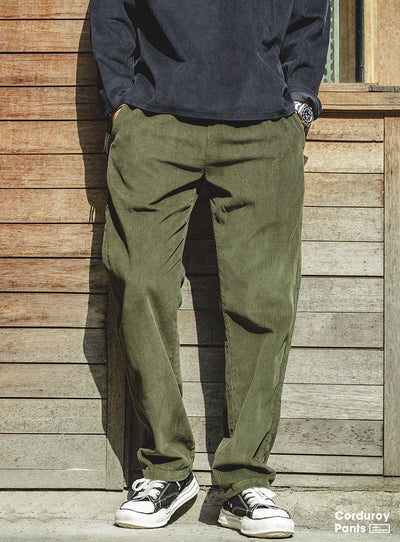 Men's Corduroy Wide Leg Trousers