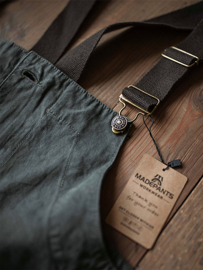 Rounded Patch Pocket Lightweight Canvas Overalls