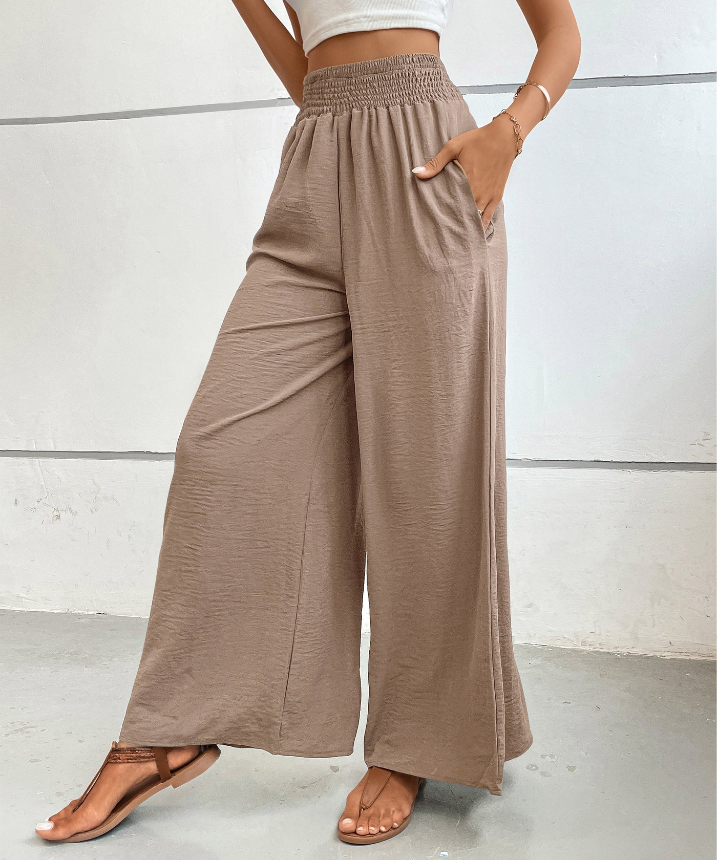Women's High Waisted Wide Leg Pants