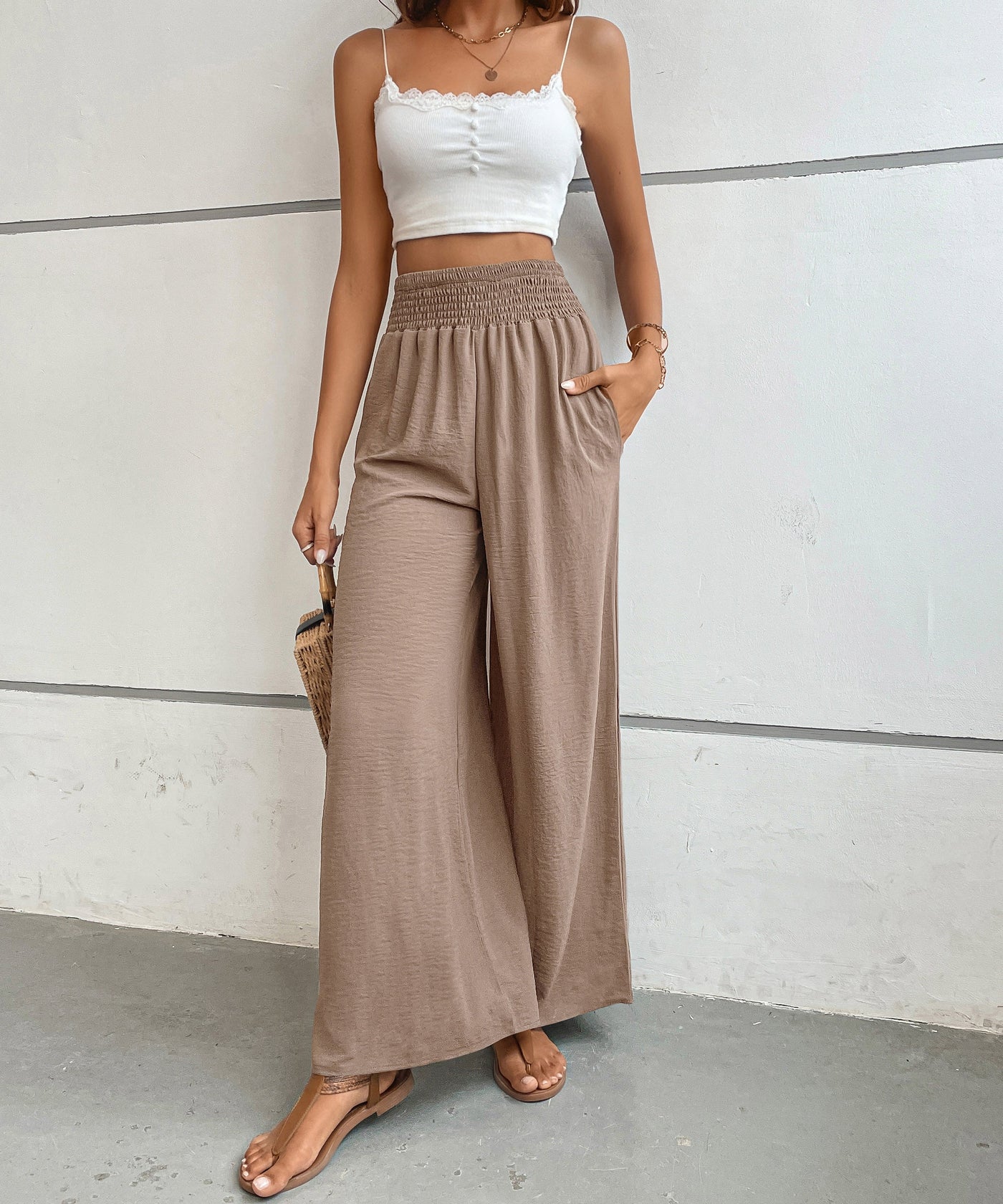 Women's High Waisted Wide Leg Pants