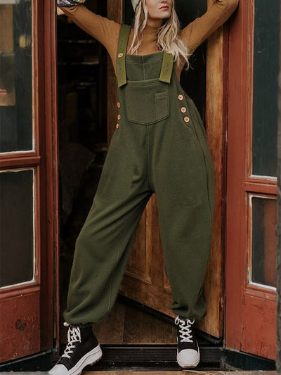 WarmNest Fleece Overalls