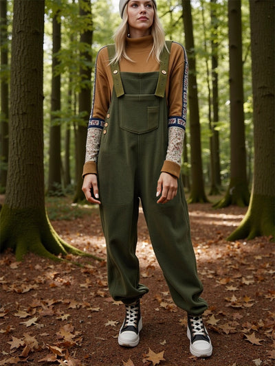 WarmNest Fleece Overalls