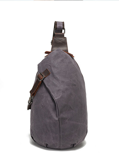 Sac de poitrine en toile cirée pour homme