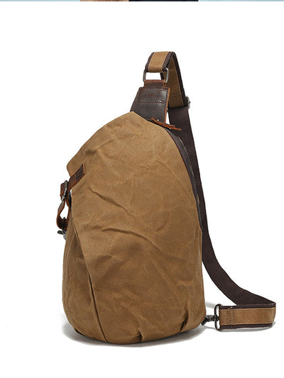 Sac de poitrine en toile cirée pour homme