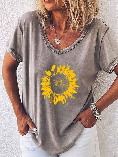 Sunflower print t-shirt