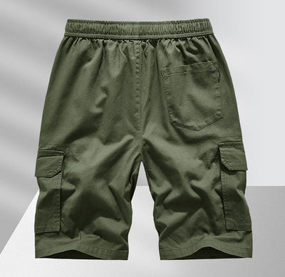 Shorts cargo lavados con cordón vintage