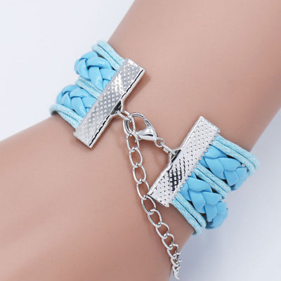 Bracelet tressé multicouche pour la sensibilisation au cancer du sein