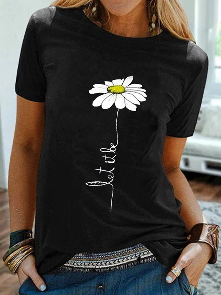 T-shirt imprimé marguerite