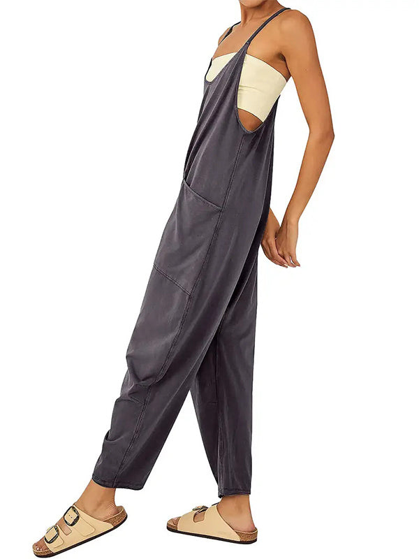 Oversized Jumpsuit with Big Patch Pockets