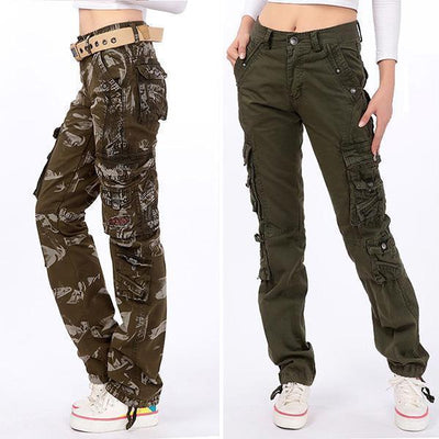 Women's Multi-Pocket Baggy Trousers Cross-Functional Cargo Pants