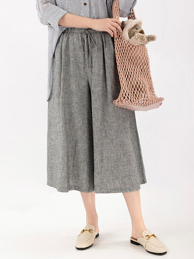 100% Linen Drawstring Culottes