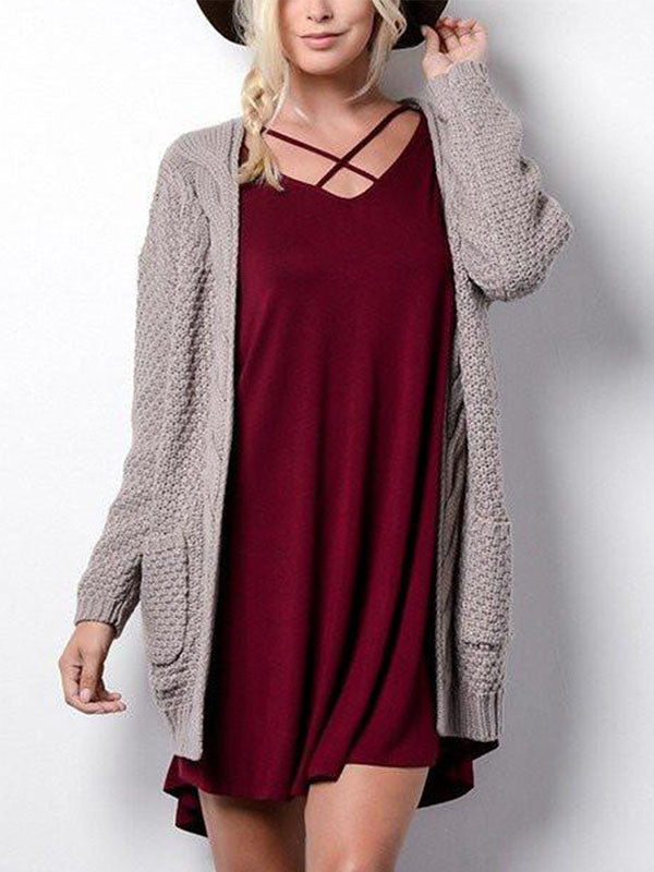 Long Pocket Knitted Cardigan