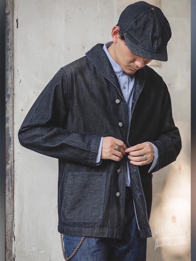 Men's American Casual Washed Vintage-Inspired Jacket Denim Jacket