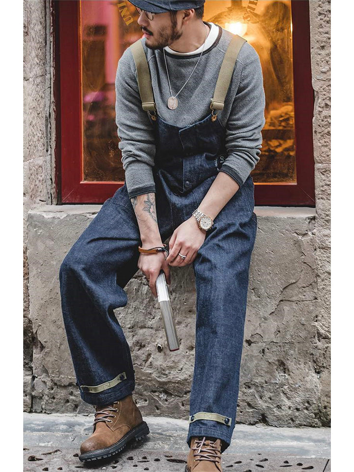 American Retro Style Navy Deck Overalls – Madepants