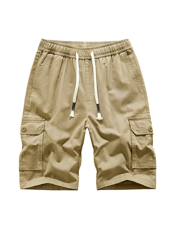 Shorts cargo lavados con cordón vintage