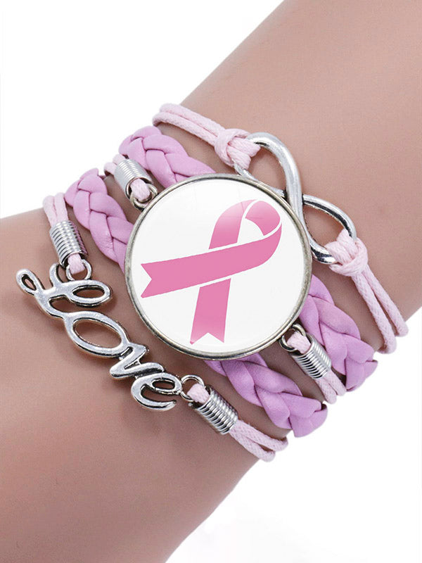 Bracelet tressé multicouche pour la sensibilisation au cancer du sein