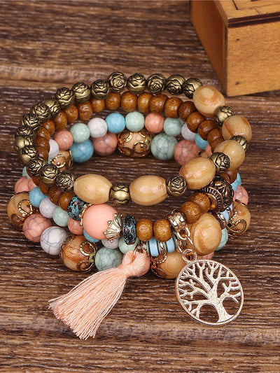 Tree Of Life Beaded Bracelet Set