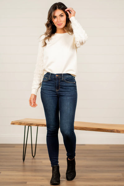 Jean skinny taille haute ultra extensible