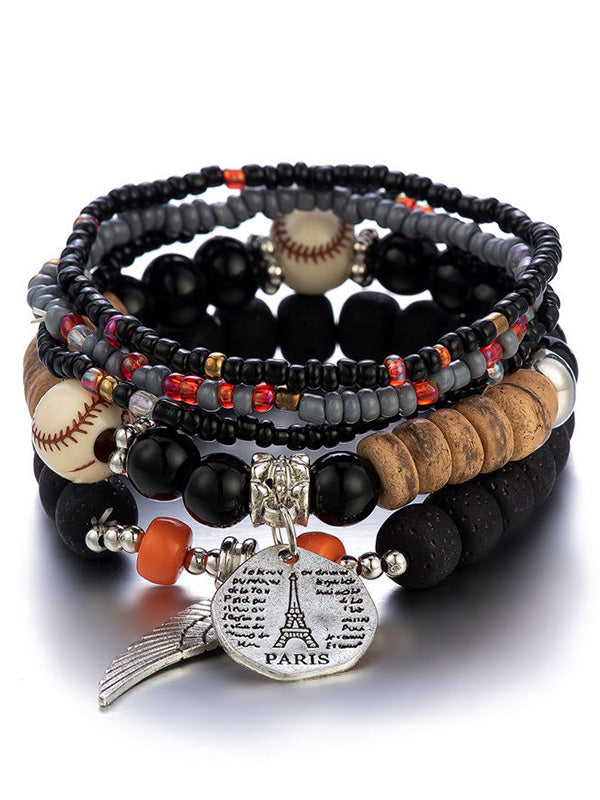 Ensemble de bracelets en perles Angel Tour Eiffel