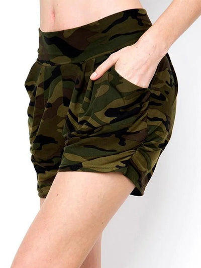 Short sarouel taille haute ultra doux avec poches Julie