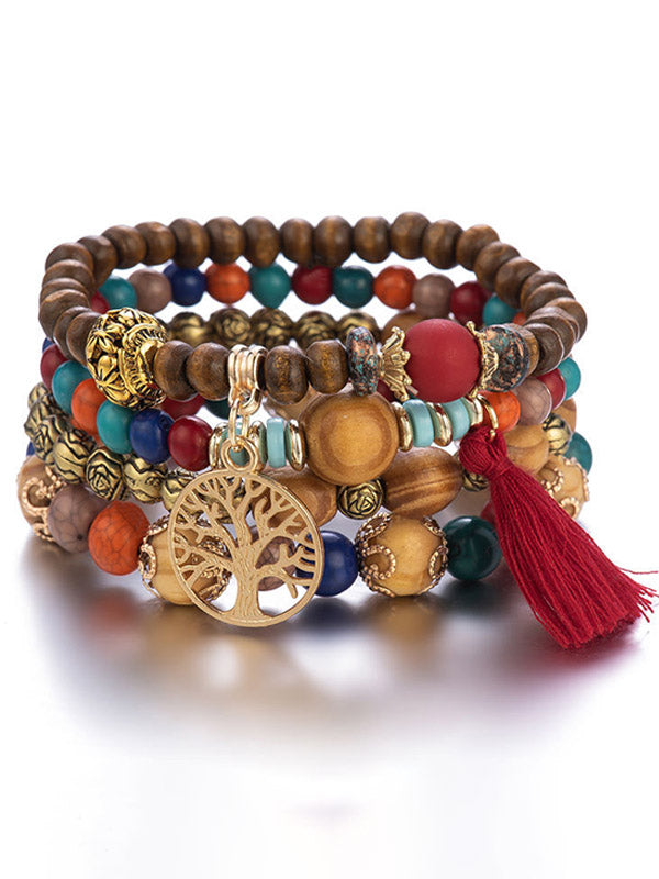 Tree Of Life Beaded Bracelet Set