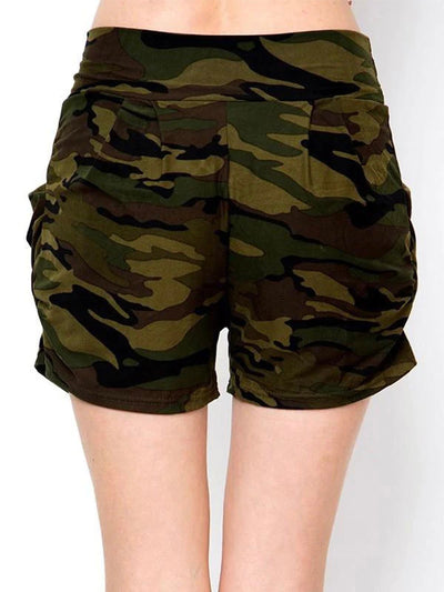 Julie Ultra Soft High Waist Harem Shorts With Pockets