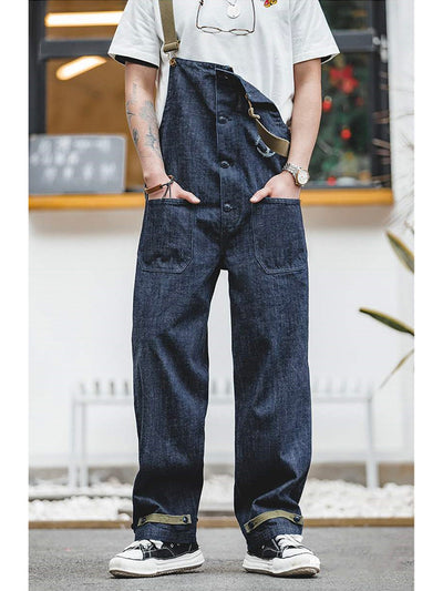 American Retro Style Navy Deck Overalls