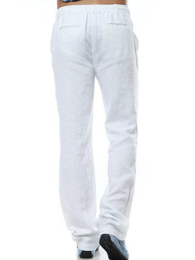 Loose Casual Elastic Waist Linen Pants