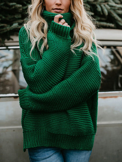 Pull à col roulé et manches longues