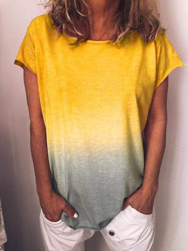 madepants.com T-shirts Yellow / L Gradient Rainbow Short Sleeve T-shirts