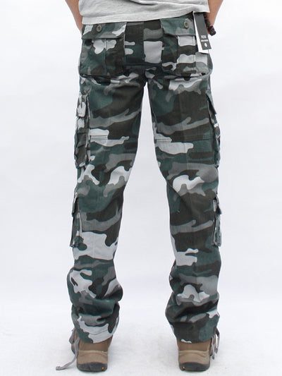 Men‘s Camouflage Military Trousers Straight Leg Cotton Cargo Pants