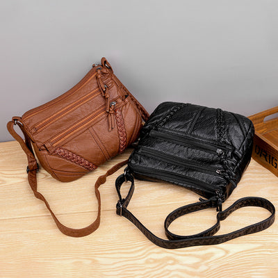 Casual Soft Leather Crossbody Bag