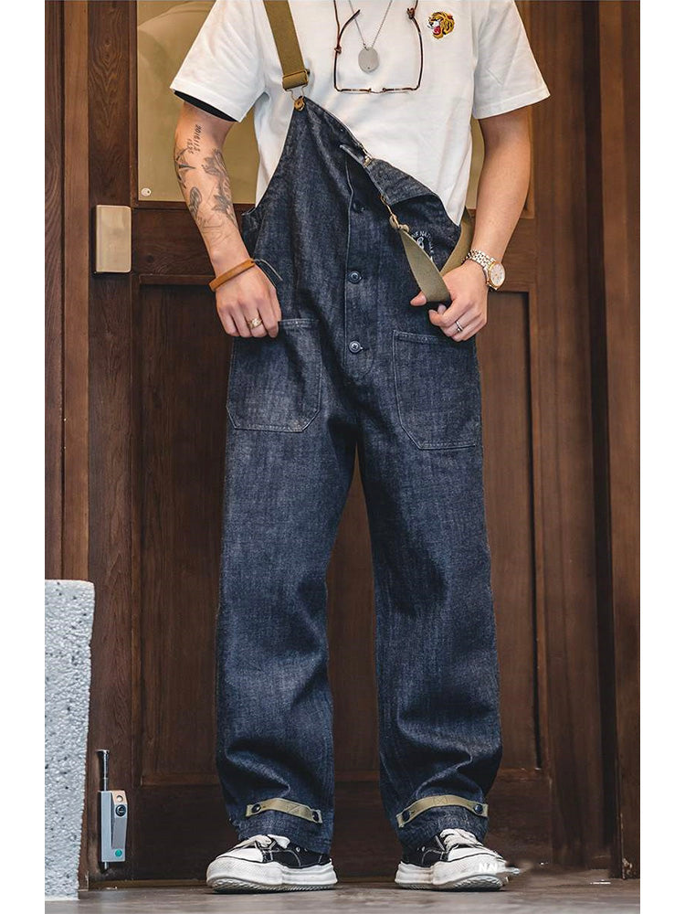 American Retro Style Navy Deck Overalls – Madepants