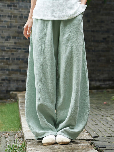 Bloomers décontractés en coton et lin 