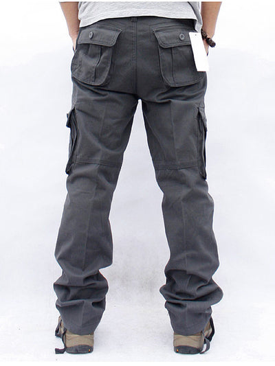 Men's Casual 6 Pockets Straight Cargo Pants