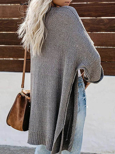 Shawl Neckline Knit Cardigan